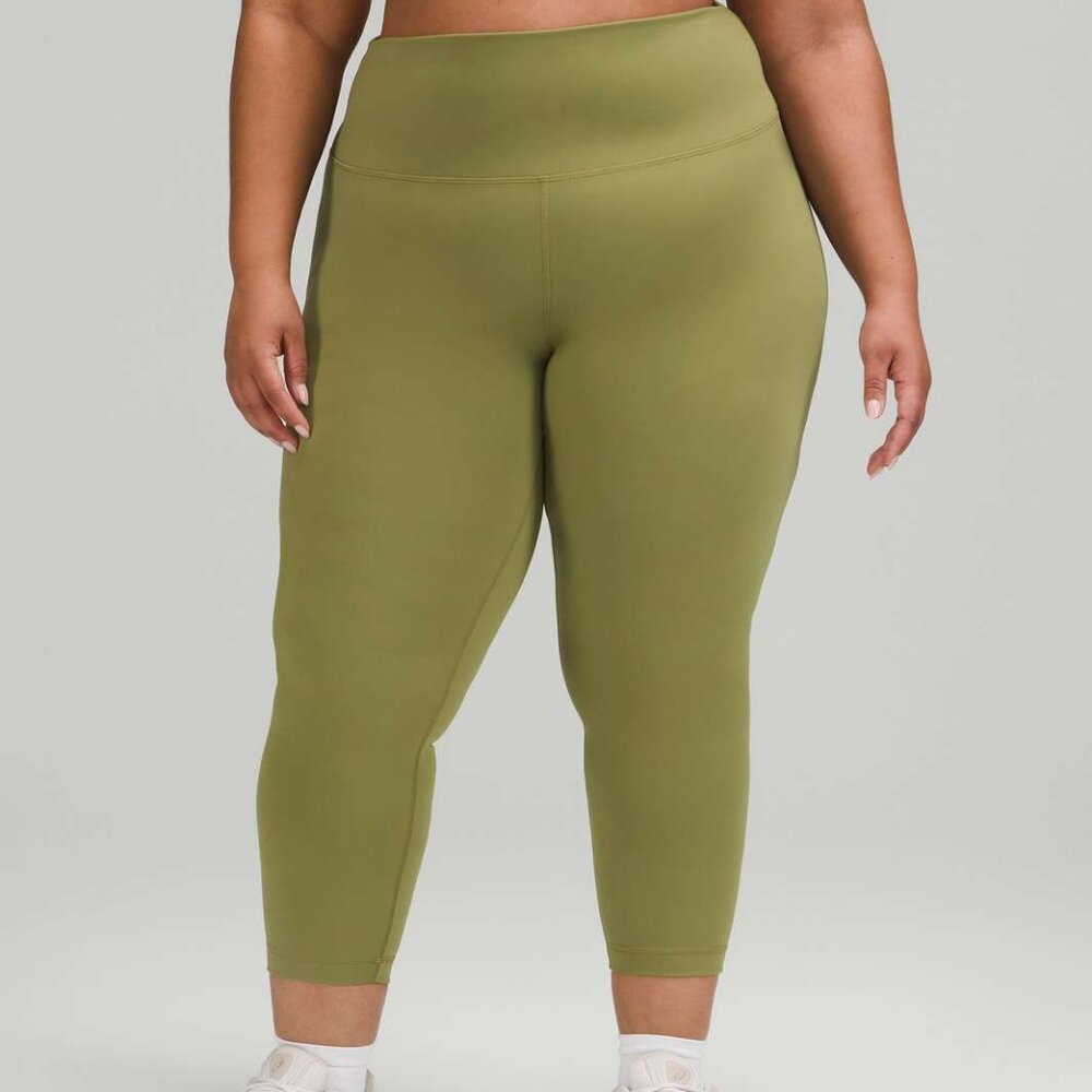 Lululemon Wunder Train High-Rise Crop 23" Bronze Green Size 10
